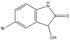 5-bromo-3-hydroxy-2,3-dihydro-1H-indol-2-one 化学構造式