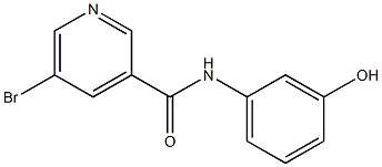 5-bromo-N-(3-hydroxyphenyl)pyridine-3-carboxamide Structure