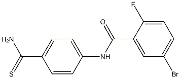 5-bromo-N-(4-carbamothioylphenyl)-2-fluorobenzamide Struktur
