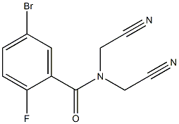 5-bromo-N,N-bis(cyanomethyl)-2-fluorobenzamide,,结构式