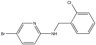 5-bromo-N-[(2-chlorophenyl)methyl]pyridin-2-amine,,结构式