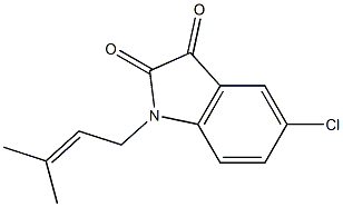 5-chloro-1-(3-methylbut-2-en-1-yl)-2,3-dihydro-1H-indole-2,3-dione Struktur