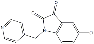 5-chloro-1-(pyridin-4-ylmethyl)-2,3-dihydro-1H-indole-2,3-dione 化学構造式