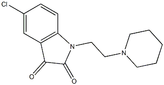 5-chloro-1-[2-(piperidin-1-yl)ethyl]-2,3-dihydro-1H-indole-2,3-dione Struktur