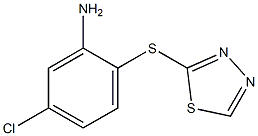 5-chloro-2-(1,3,4-thiadiazol-2-ylsulfanyl)aniline,,结构式