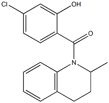 5-chloro-2-[(2-methyl-1,2,3,4-tetrahydroquinolin-1-yl)carbonyl]phenol Struktur