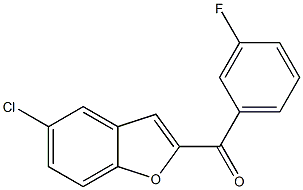 5-chloro-2-[(3-fluorophenyl)carbonyl]-1-benzofuran 化学構造式