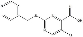 5-chloro-2-[(pyridin-4-ylmethyl)thio]pyrimidine-4-carboxylic acid 化学構造式