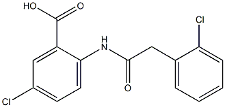 5-chloro-2-[2-(2-chlorophenyl)acetamido]benzoic acid Structure