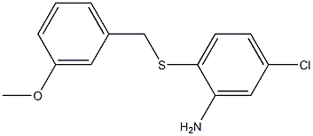 5-chloro-2-{[(3-methoxyphenyl)methyl]sulfanyl}aniline,,结构式