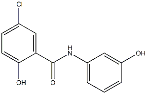 5-chloro-2-hydroxy-N-(3-hydroxyphenyl)benzamide 结构式
