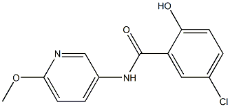 5-chloro-2-hydroxy-N-(6-methoxypyridin-3-yl)benzamide Struktur