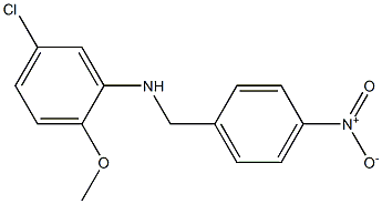 5-chloro-2-methoxy-N-[(4-nitrophenyl)methyl]aniline Struktur