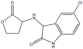 5-chloro-3-[(2-oxooxolan-3-yl)amino]-2,3-dihydro-1H-indol-2-one Structure
