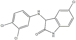 5-chloro-3-[(3,4-dichlorophenyl)amino]-2,3-dihydro-1H-indol-2-one,,结构式