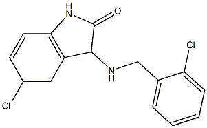 5-chloro-3-{[(2-chlorophenyl)methyl]amino}-2,3-dihydro-1H-indol-2-one 结构式