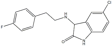 5-chloro-3-{[2-(4-fluorophenyl)ethyl]amino}-2,3-dihydro-1H-indol-2-one 结构式
