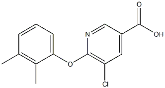 5-chloro-6-(2,3-dimethylphenoxy)pyridine-3-carboxylic acid 结构式