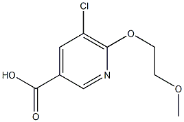 5-chloro-6-(2-methoxyethoxy)pyridine-3-carboxylic acid,,结构式
