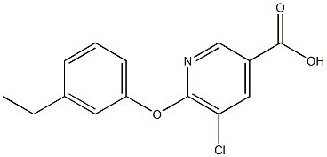 5-chloro-6-(3-ethylphenoxy)pyridine-3-carboxylic acid,,结构式