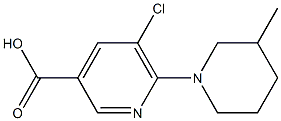 5-chloro-6-(3-methylpiperidin-1-yl)pyridine-3-carboxylic acid Structure