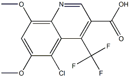 5-chloro-6,8-dimethoxy-4-(trifluoromethyl)quinoline-3-carboxylic acid Structure