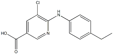 5-chloro-6-[(4-ethylphenyl)amino]pyridine-3-carboxylic acid Struktur