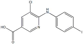  5-chloro-6-[(4-iodophenyl)amino]pyridine-3-carboxylic acid