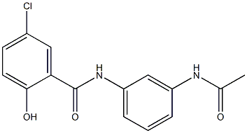 5-chloro-N-(3-acetamidophenyl)-2-hydroxybenzamide,,结构式