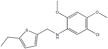 5-chloro-N-[(5-ethylthiophen-2-yl)methyl]-2,4-dimethoxyaniline 化学構造式