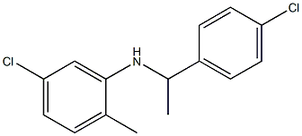 5-chloro-N-[1-(4-chlorophenyl)ethyl]-2-methylaniline,,结构式