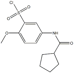 5-cyclopentaneamido-2-methoxybenzene-1-sulfonyl chloride,,结构式