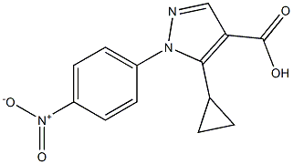 5-cyclopropyl-1-(4-nitrophenyl)-1H-pyrazole-4-carboxylic acid Structure