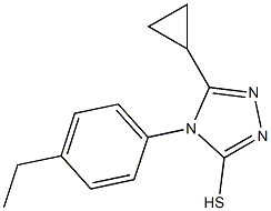5-cyclopropyl-4-(4-ethylphenyl)-4H-1,2,4-triazole-3-thiol,,结构式