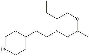 5-ethyl-2-methyl-4-[2-(piperidin-4-yl)ethyl]morpholine Structure