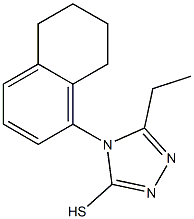 5-ethyl-4-(5,6,7,8-tetrahydronaphthalen-1-yl)-4H-1,2,4-triazole-3-thiol 结构式