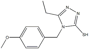 5-ethyl-4-[(4-methoxyphenyl)methyl]-4H-1,2,4-triazole-3-thiol Struktur
