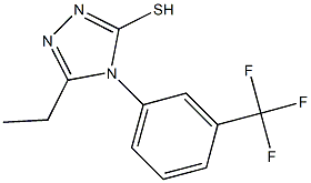 5-ethyl-4-[3-(trifluoromethyl)phenyl]-4H-1,2,4-triazole-3-thiol 化学構造式