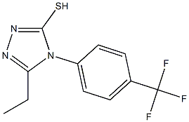 5-ethyl-4-[4-(trifluoromethyl)phenyl]-4H-1,2,4-triazole-3-thiol 化学構造式