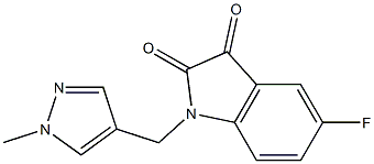 5-fluoro-1-[(1-methyl-1H-pyrazol-4-yl)methyl]-2,3-dihydro-1H-indole-2,3-dione