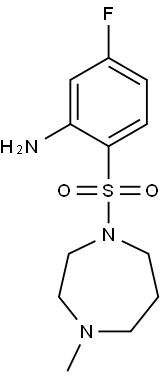 5-fluoro-2-[(4-methyl-1,4-diazepane-1-)sulfonyl]aniline,,结构式