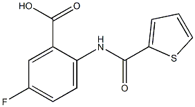 5-fluoro-2-[(thien-2-ylcarbonyl)amino]benzoic acid 化学構造式