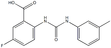 5-fluoro-2-{[(3-methylphenyl)carbamoyl]amino}benzoic acid 结构式