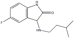 5-fluoro-3-[(3-methylbutyl)amino]-2,3-dihydro-1H-indol-2-one 化学構造式