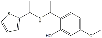 5-methoxy-2-(1-{[1-(thiophen-2-yl)ethyl]amino}ethyl)phenol Struktur