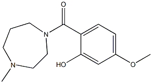 5-methoxy-2-[(4-methyl-1,4-diazepan-1-yl)carbonyl]phenol Structure