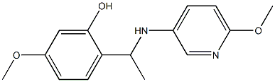 5-methoxy-2-{1-[(6-methoxypyridin-3-yl)amino]ethyl}phenol,,结构式