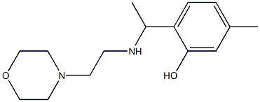 5-methyl-2-(1-{[2-(morpholin-4-yl)ethyl]amino}ethyl)phenol Struktur