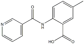 5-methyl-2-[(pyridin-3-ylcarbonyl)amino]benzoic acid Struktur