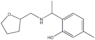 5-methyl-2-{1-[(oxolan-2-ylmethyl)amino]ethyl}phenol Struktur